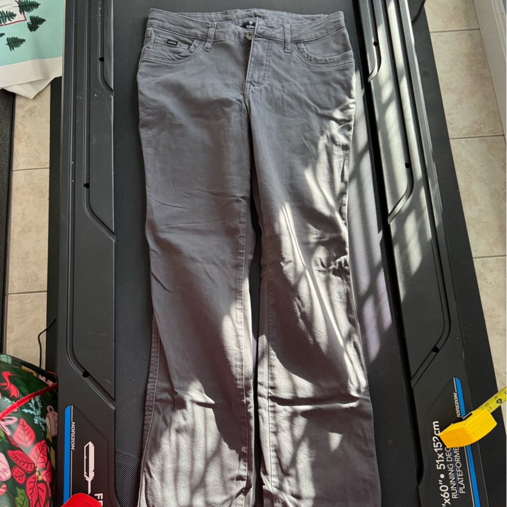 Gray Straight-Leg Pants